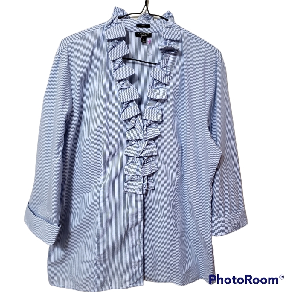 Talbots Stripes Dress Shirt Plus Size